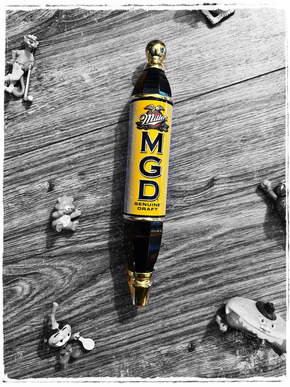 Miller MGD Beer Tap Handle - Yellow and Black